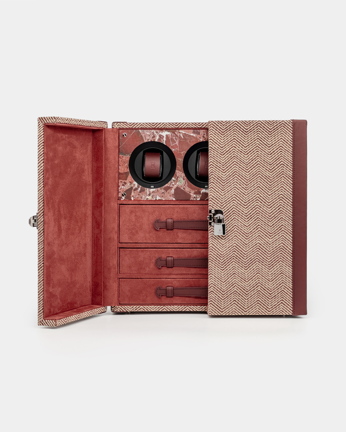 Watch-Winder Trunk in Loro Piana Fabric